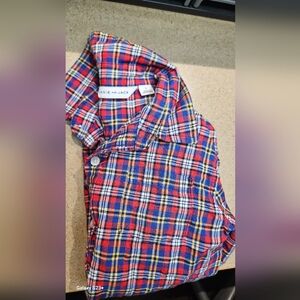 Janie and Jack Boys Size 5 Plaid Button-down